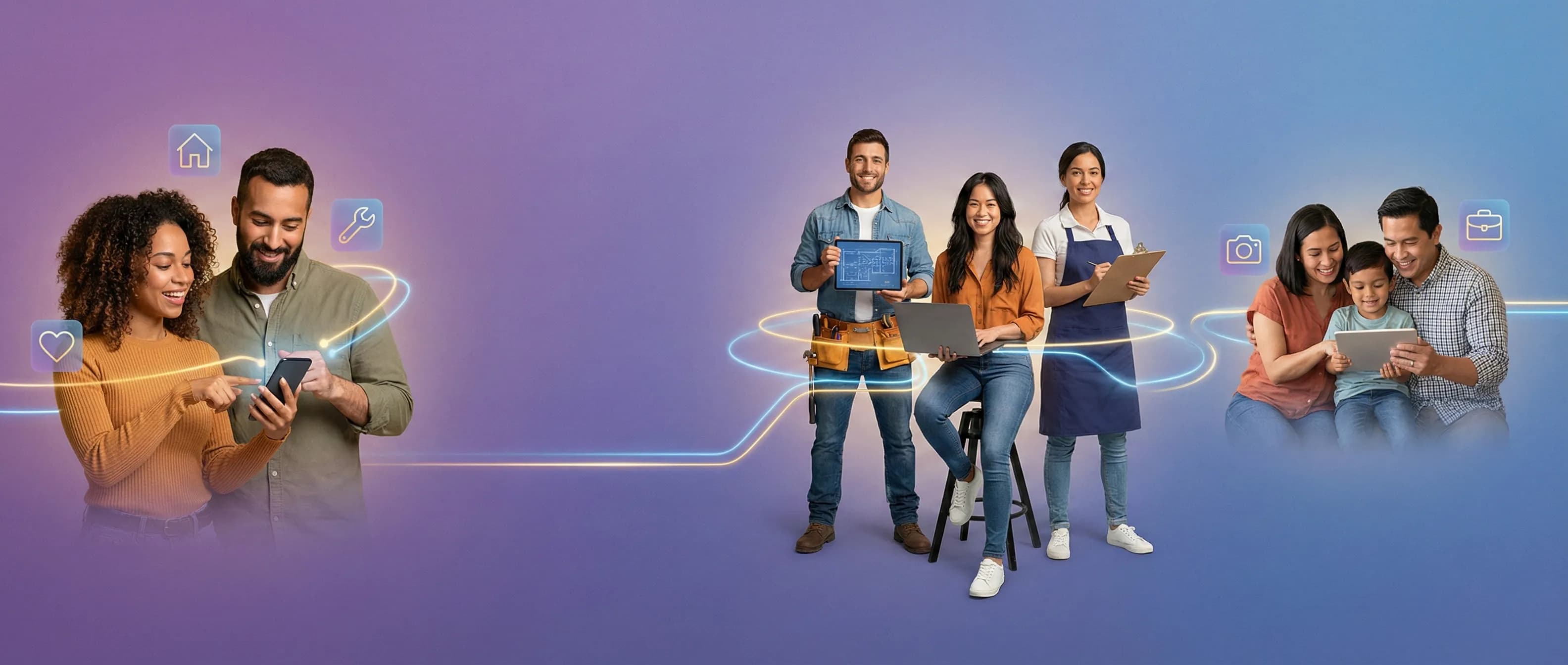 Friends working together